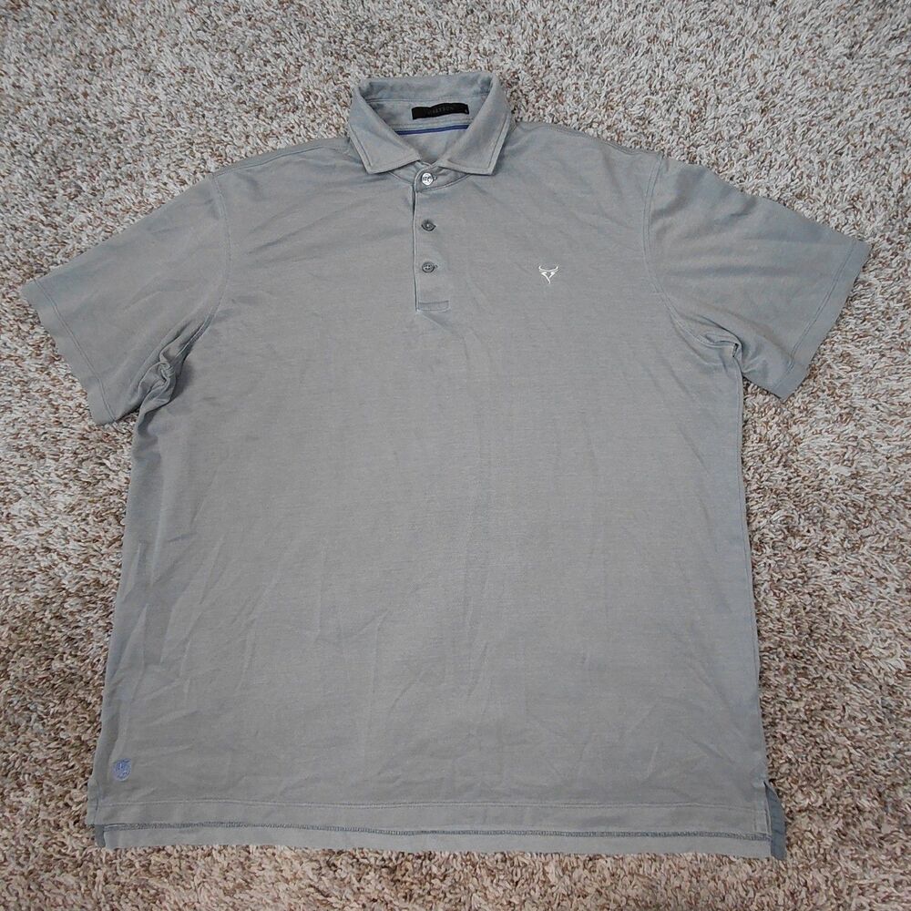Greyson Boones Trace National Golf Club Polo Shirt Mens Large Grey Bull